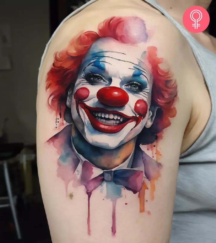 playful clown tattoo variations