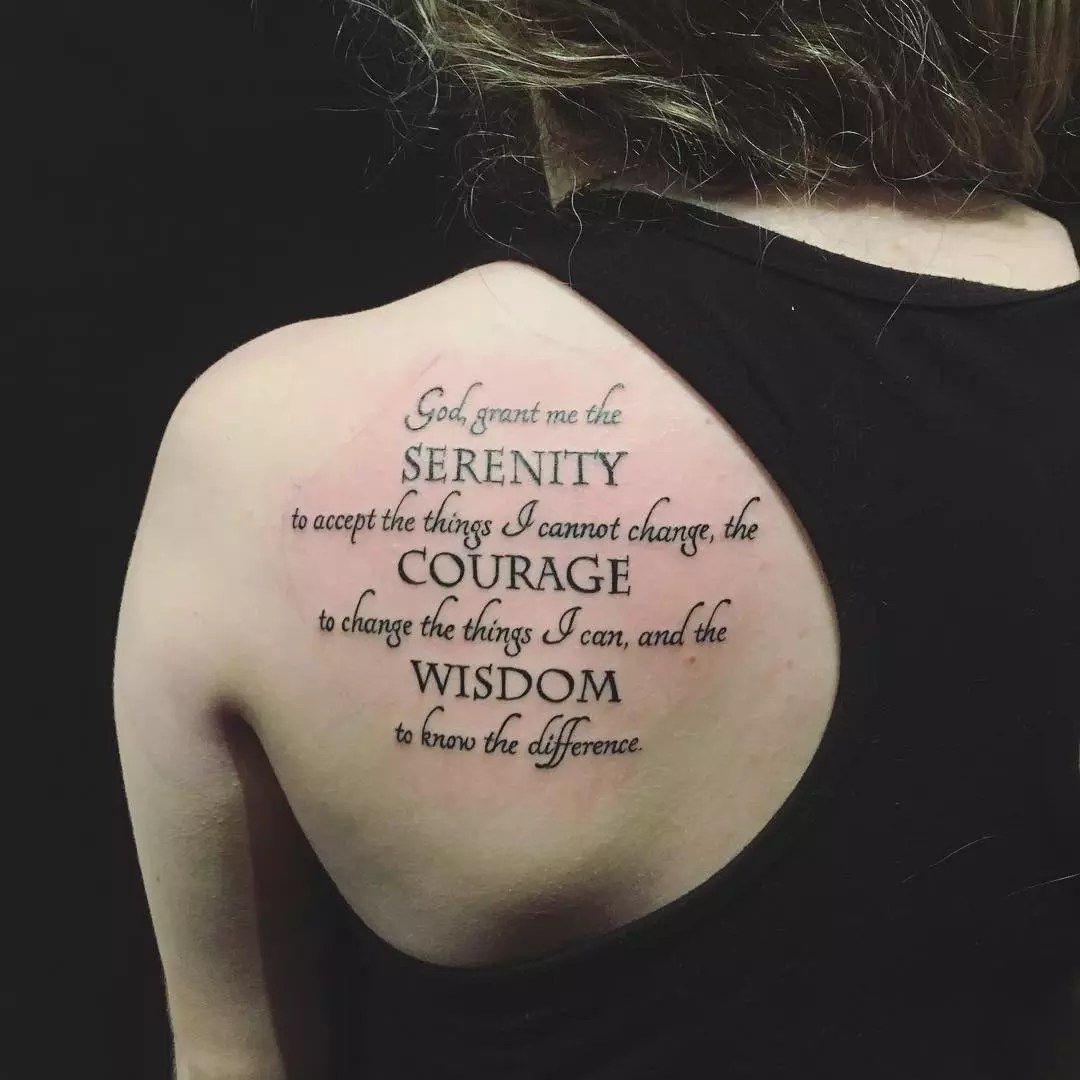 popular small serenity prayer tattoo placements