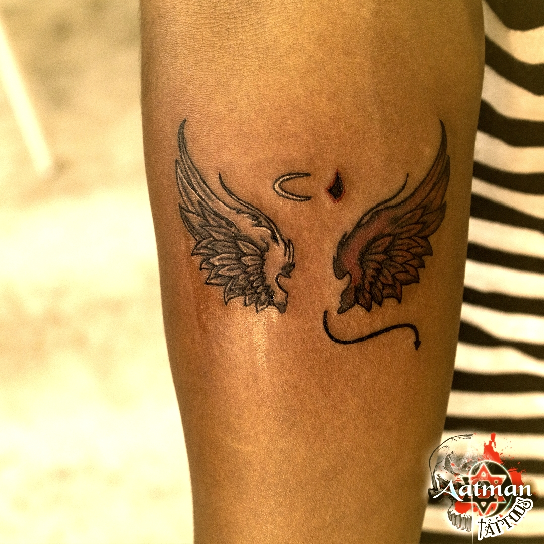 popular small wing tattoo on forearm examples