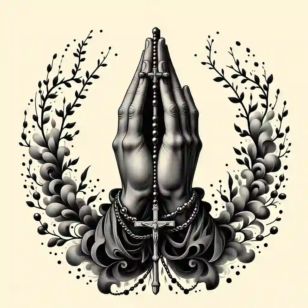 praying hands tattoo ideas 0090