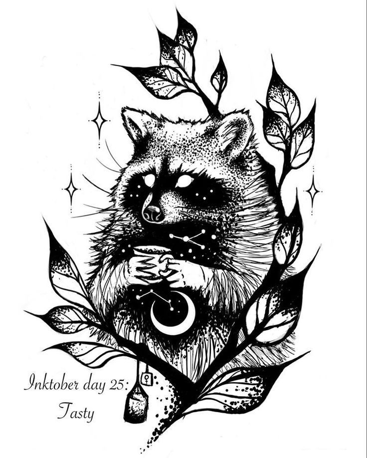 raccoon tattoo ideas 0038