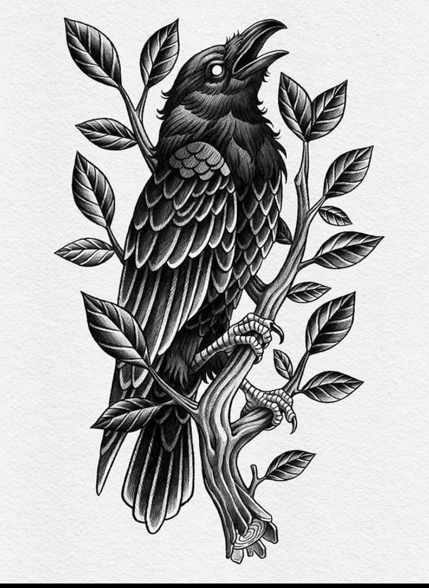 raven tattoo ideas 0016