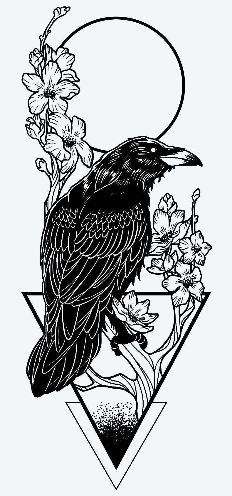 raven tattoo ideas 0086