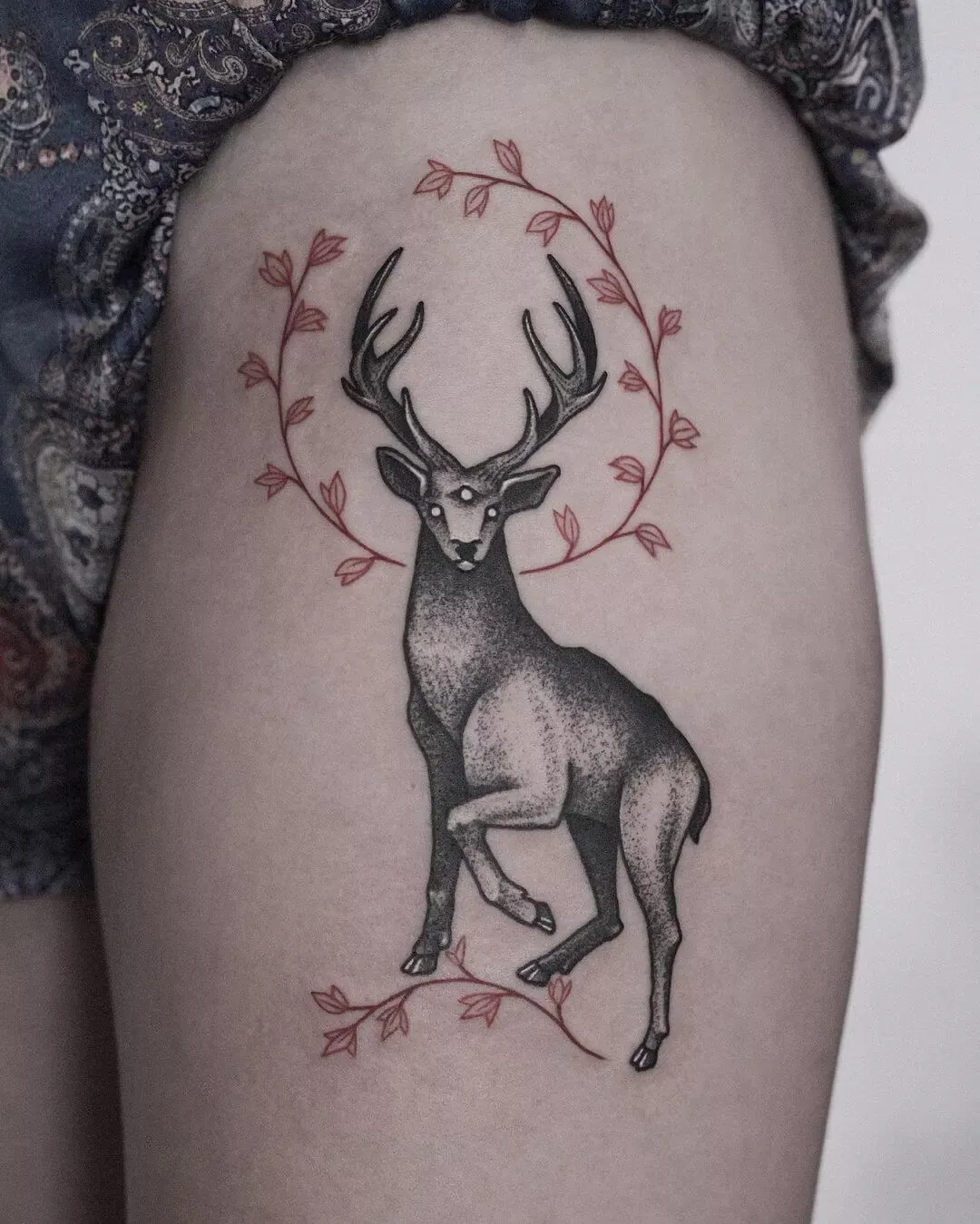 realistic deer tattoo ideas for detailed designs