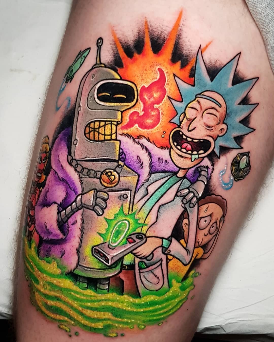 rick and morty tattoo ideas for fans