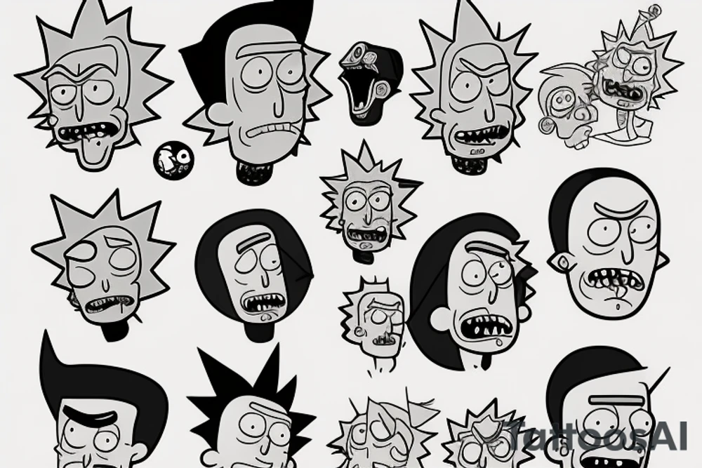 rick and morty tattoo ideas 0020