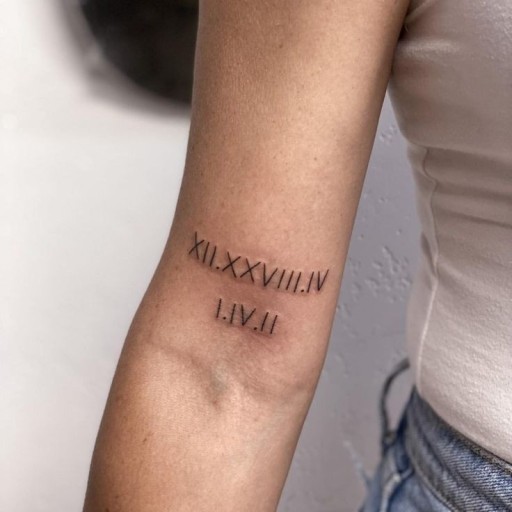 roman numeral tattoo ideas 0012