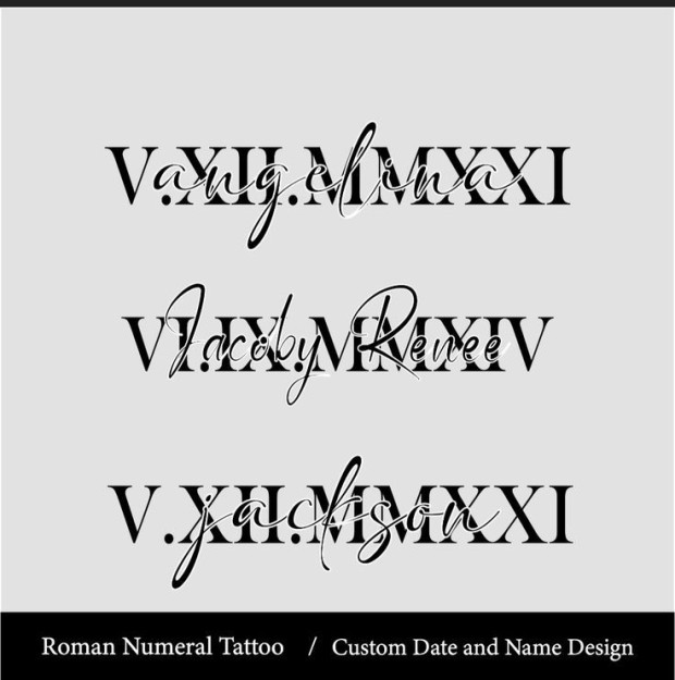 roman numeral tattoo ideas 0022