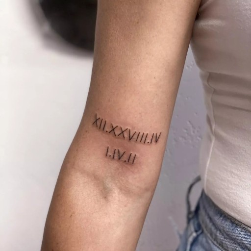 roman numeral tattoo ideas 0039