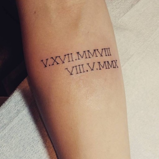 roman numeral tattoo ideas 0047