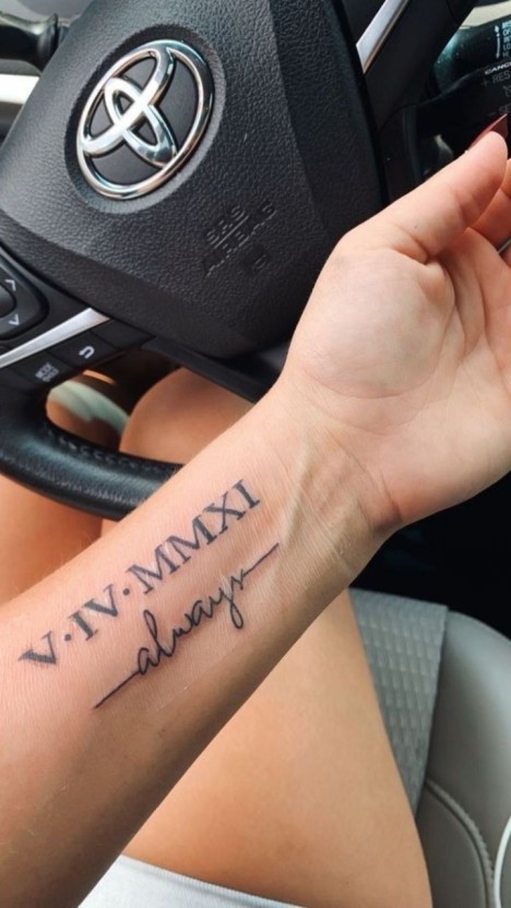 roman numeral tattoo ideas 0049