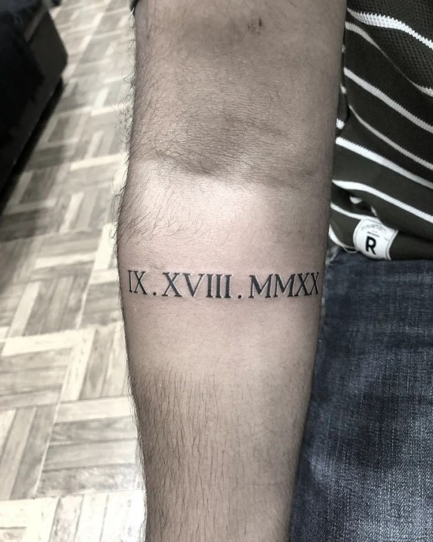 roman numeral tattoo ideas 0058