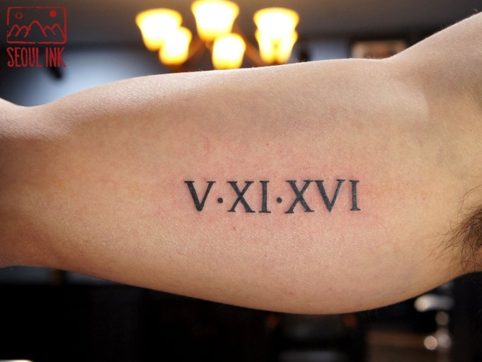 roman numeral tattoo ideas 0060