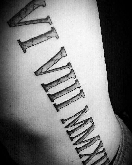 roman numeral tattoo ideas 0069