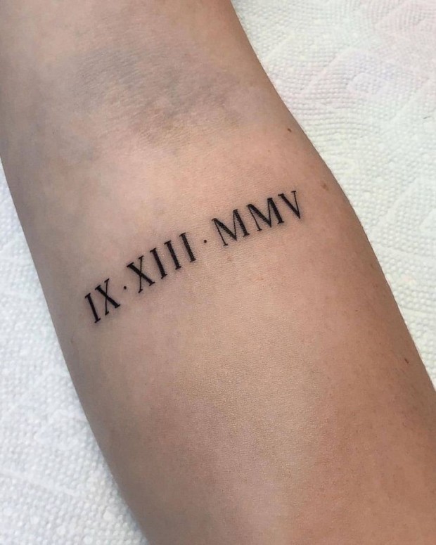 roman numeral tattoo ideas 0070