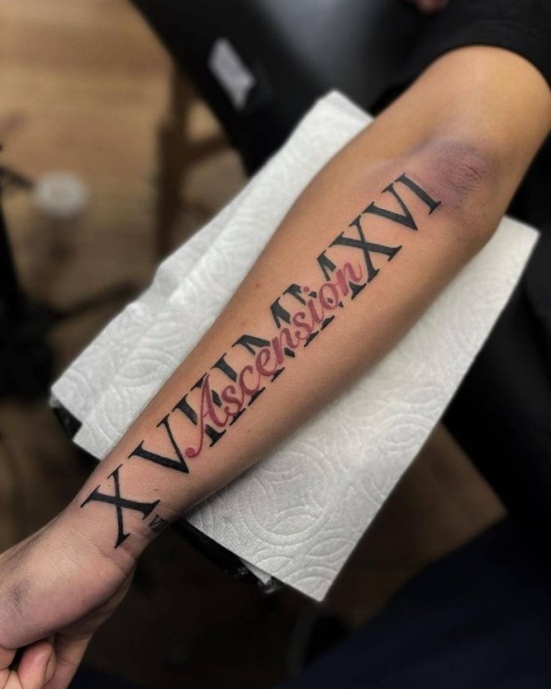 roman numeral tattoo ideas 0072