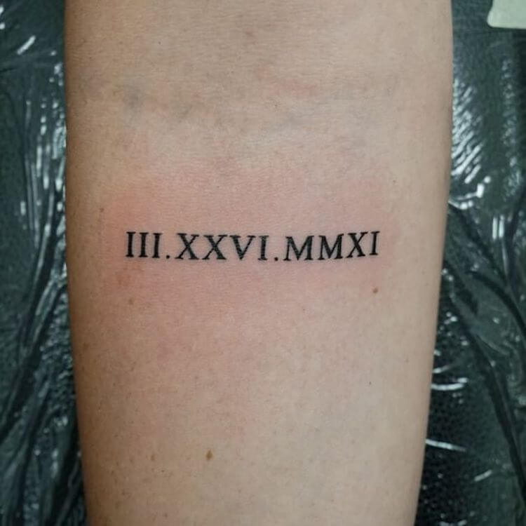 roman numerals tattoo ideas 0036