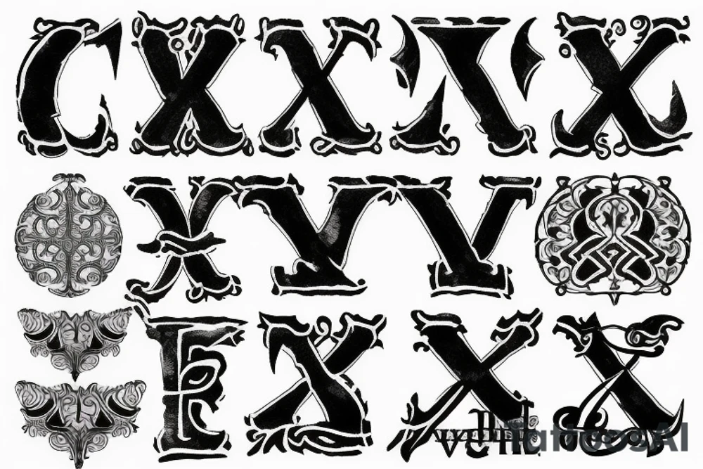 roman numerals tattoo ideas 0091