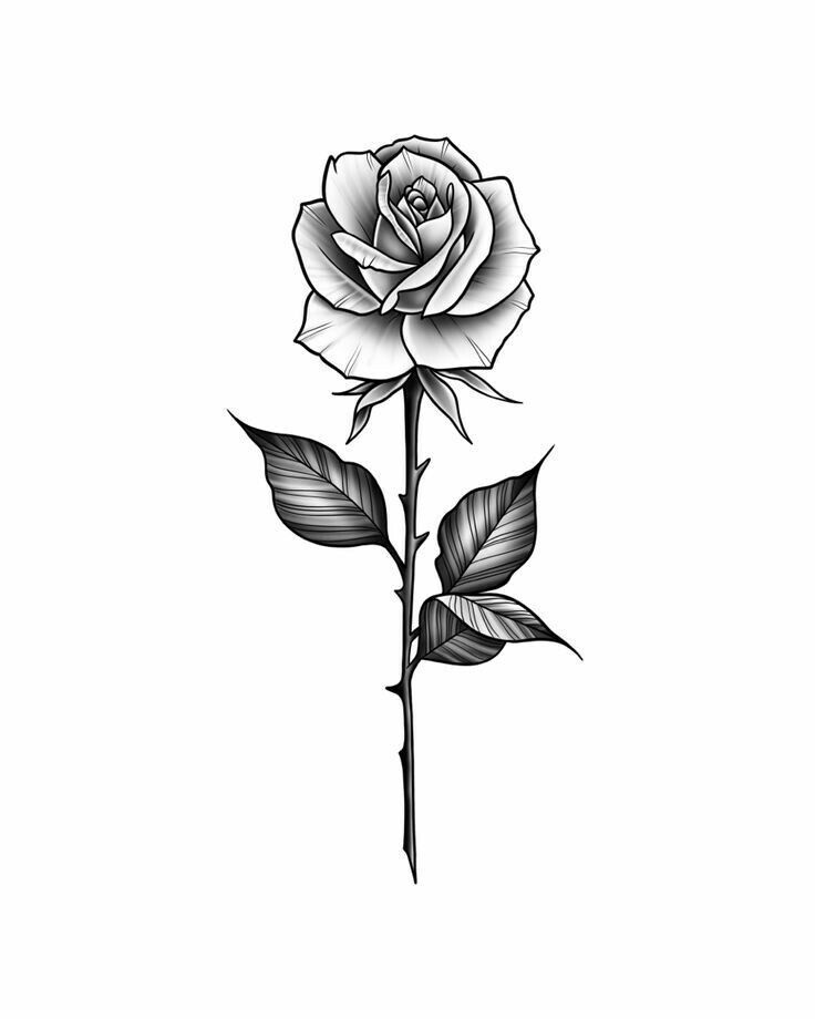 rose tattoo small