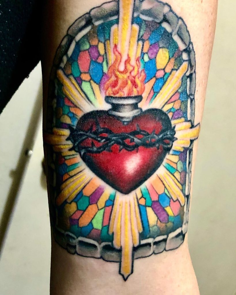 sacred heart tattoo ideas 0014