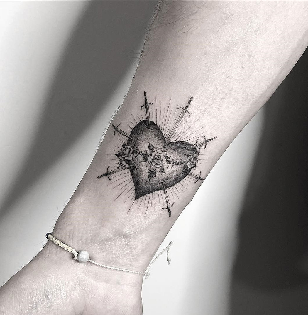 sacred heart tattoo ideas 0022