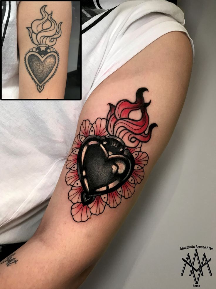 sacred heart tattoo ideas 0043