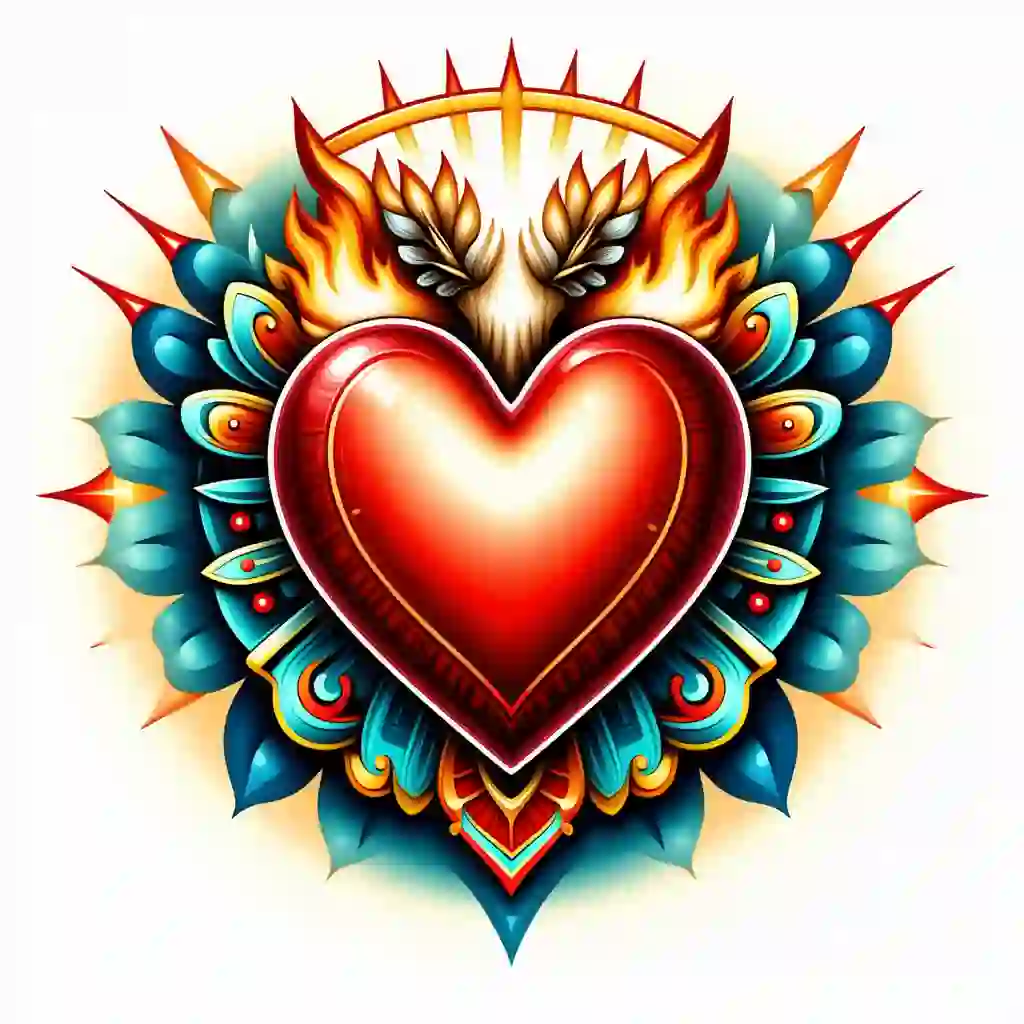 sacred heart tattoo ideas 0057