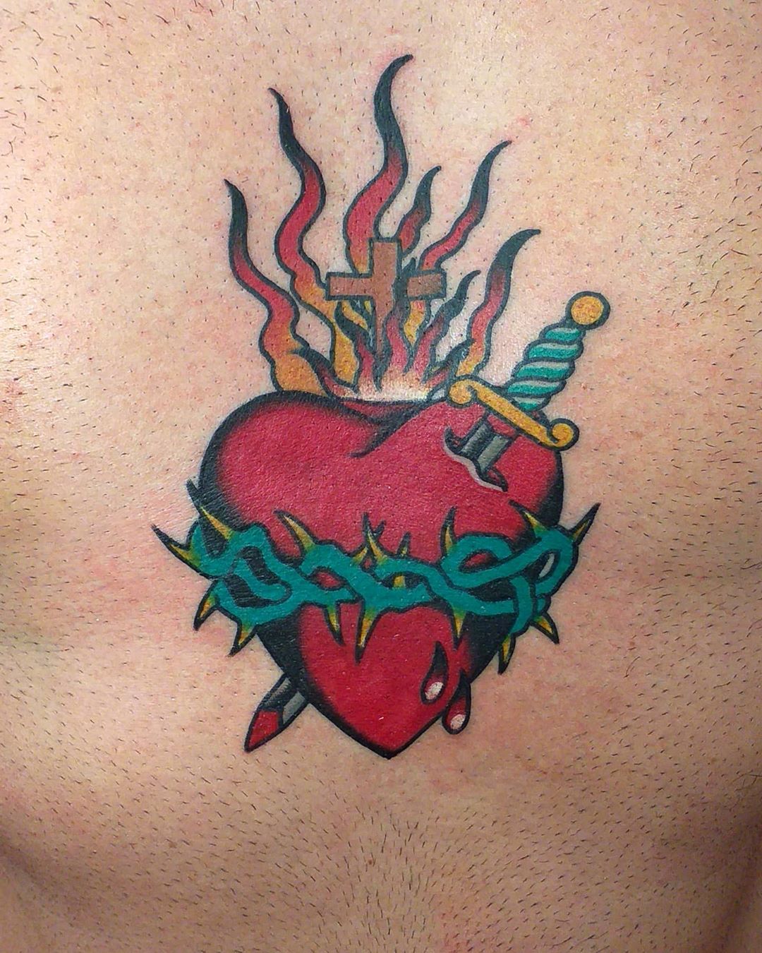 sacred heart tattoo ideas 0068