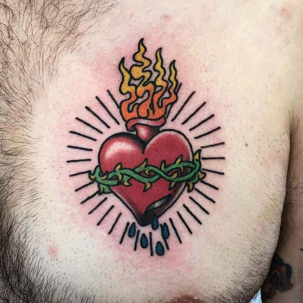 sacred heart tattoo ideas 0085