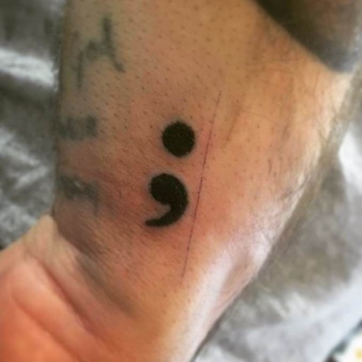 semicolon tattoo meaning