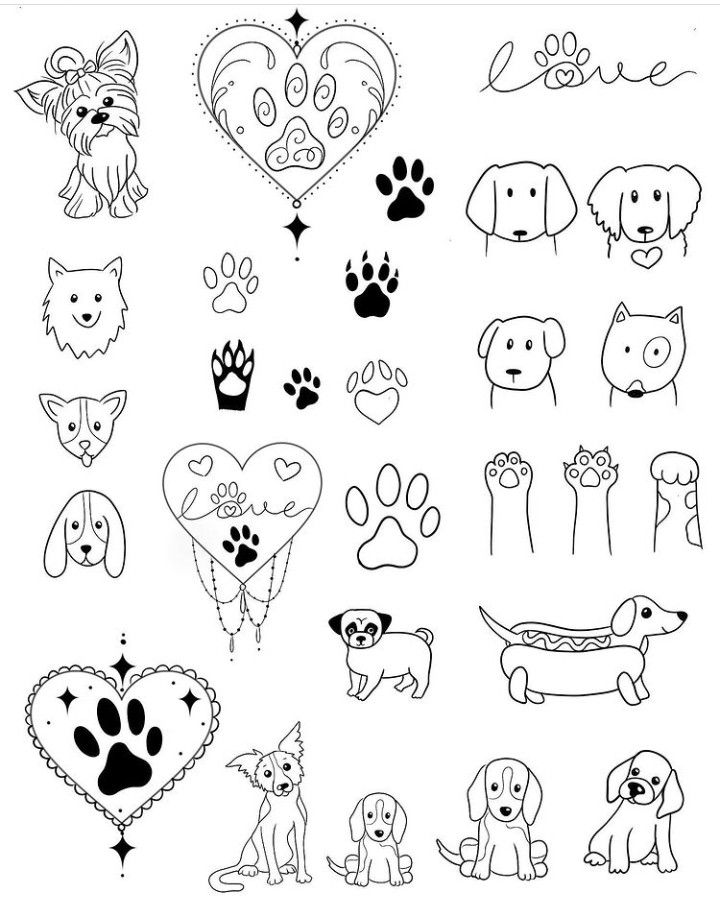 simple dog paw tattoo ideas for first-timers