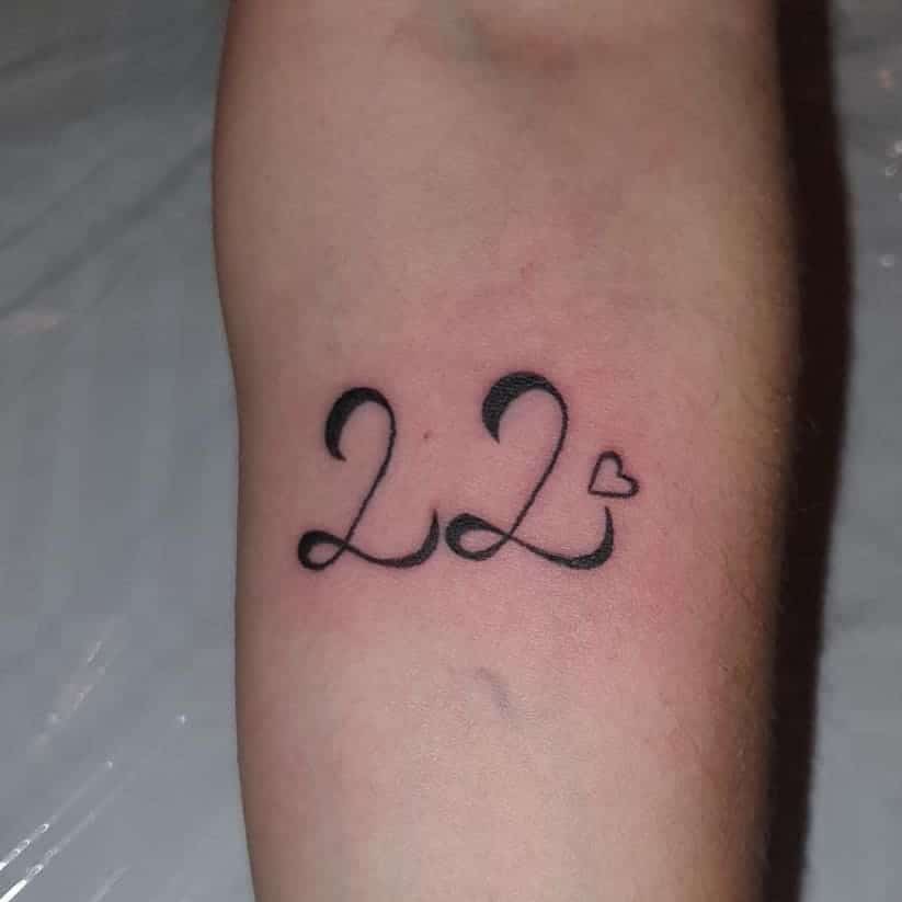 simple numerology 22 tattoo ideas 0099