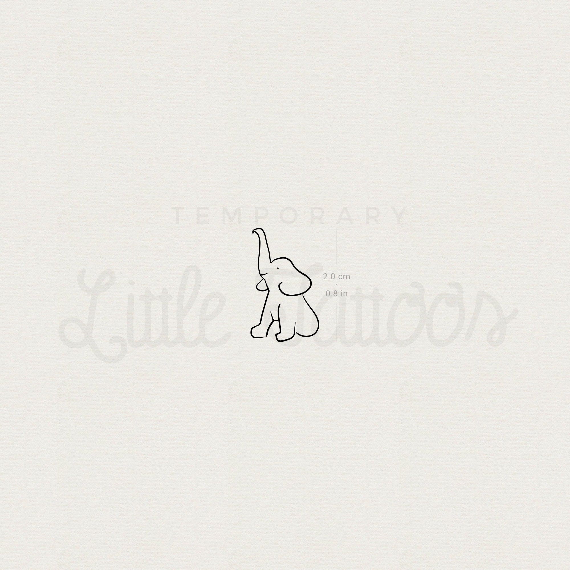 simple small elephant tattoo