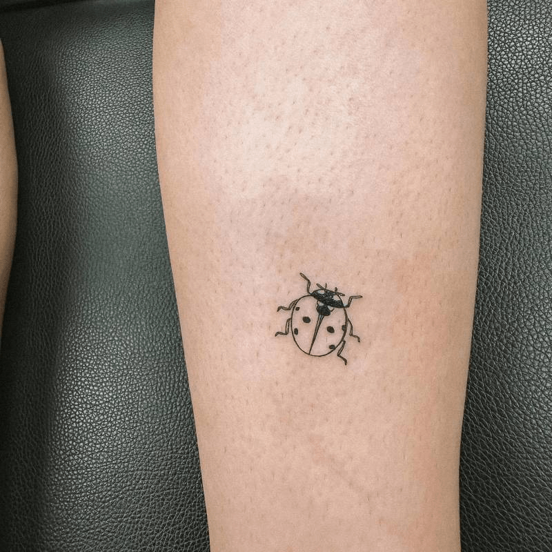 simple small ladybug tattoo 0010