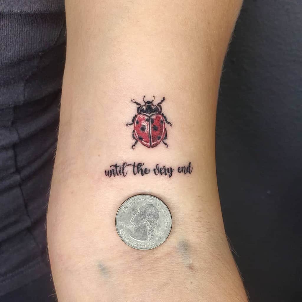 simple small ladybug tattoo 0030