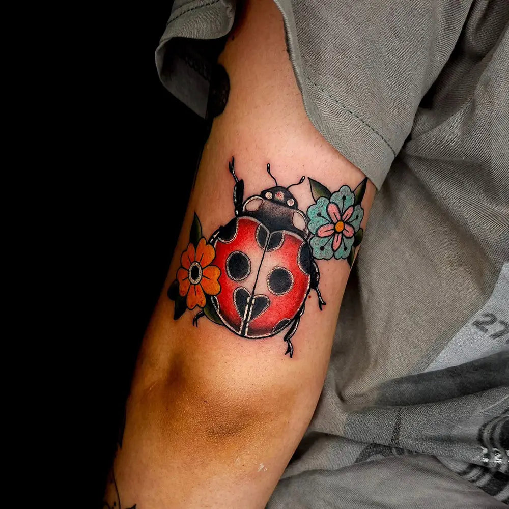 simple small ladybug tattoo 0037