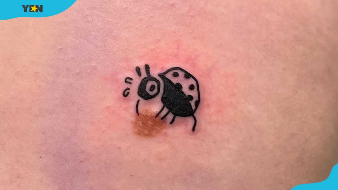 simple small ladybug tattoo 0043