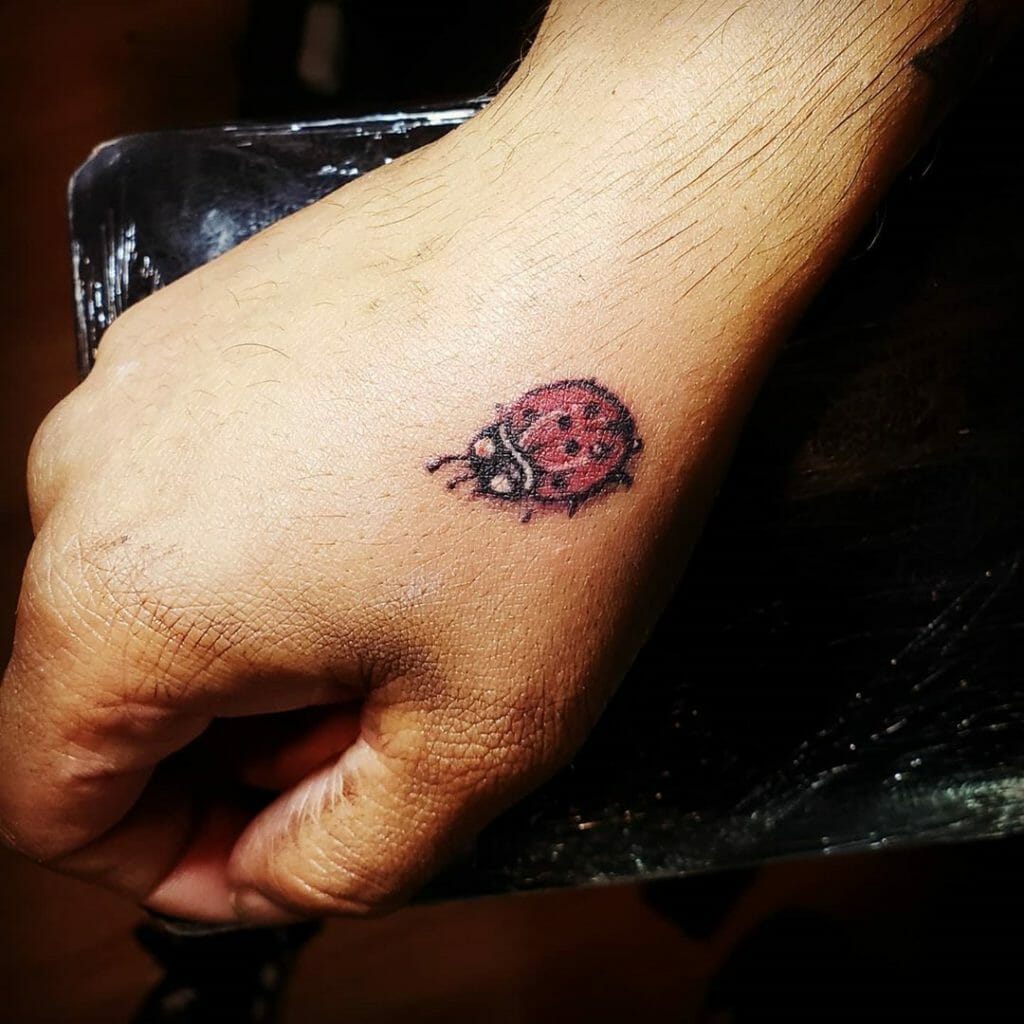 simple small ladybug tattoo 0069