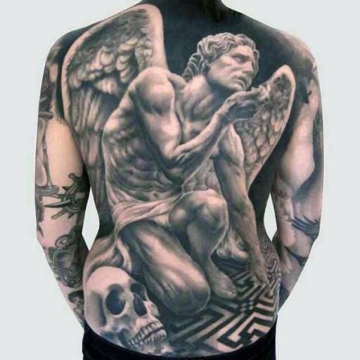 small angel tattoo ideas for guys