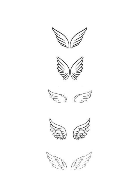 Small angel wings tattoo 0011