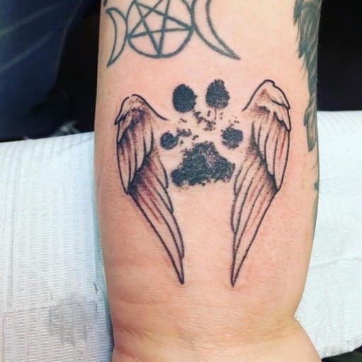 Small angel wings tattoo 0017