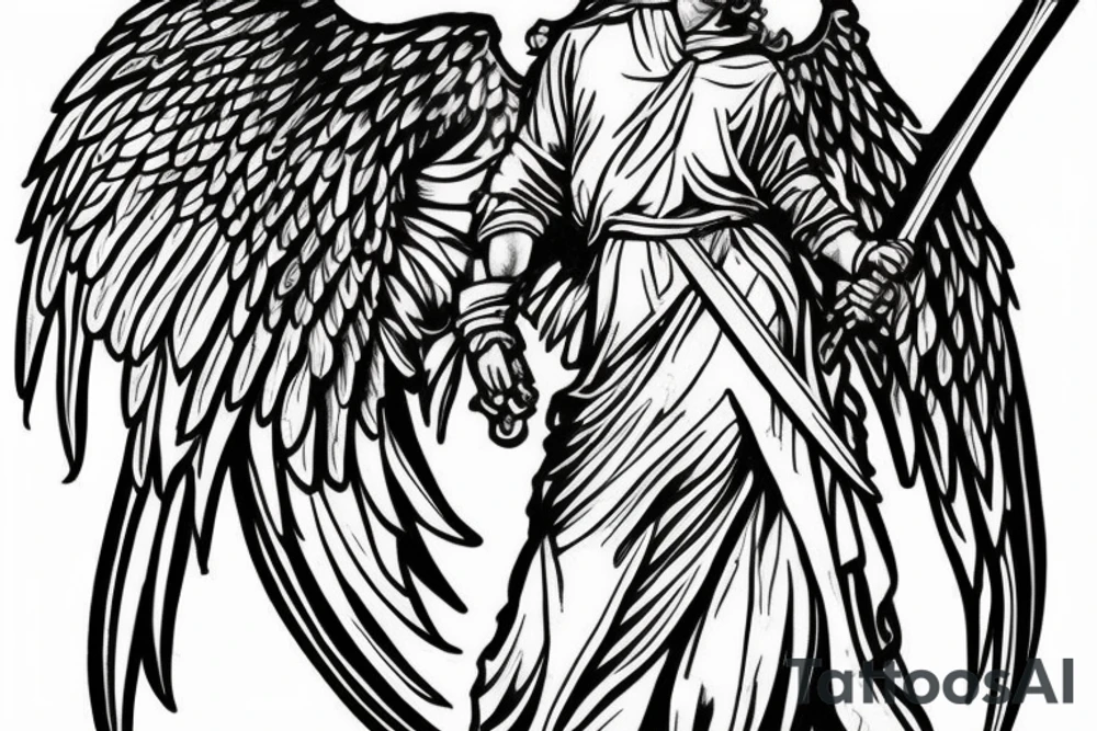 small Archangel Gabriel tattoos