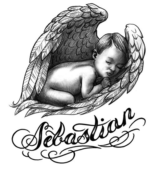 Small baby angel tattoo designs 0015