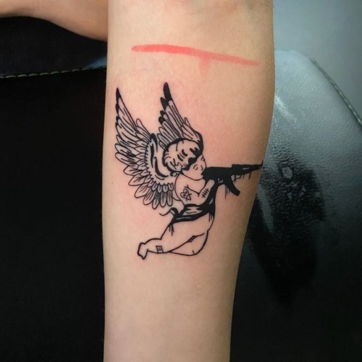 Small baby angel tattoo designs 0079