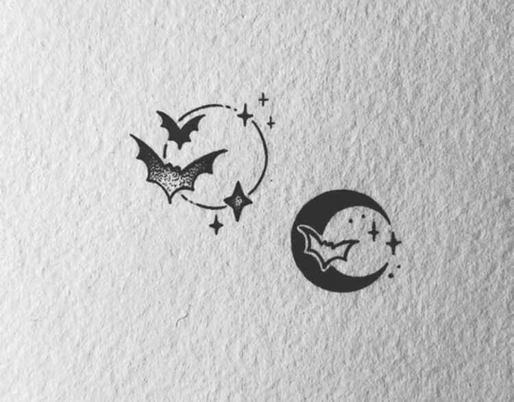 small bat tattoo designs