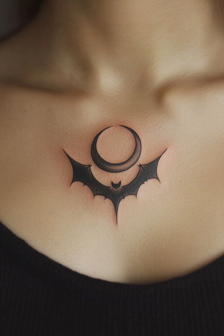 small bat tattoo 0012