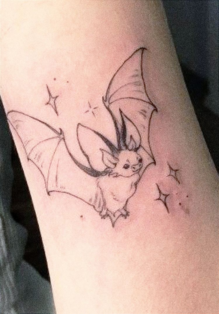 small bat tattoo 0033