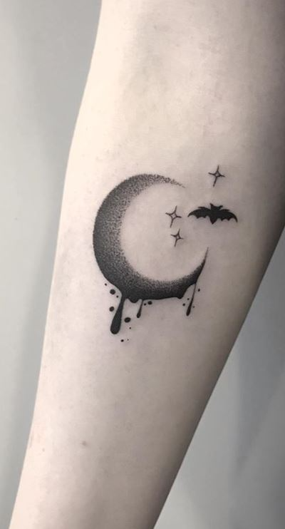 small bat tattoo 0059