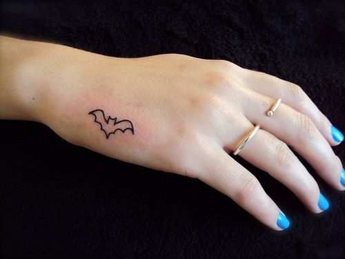 small bat tattoo 0075