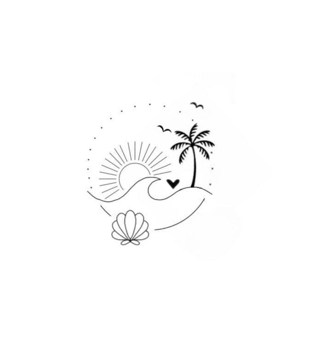 small beach tattoo ideas 0018